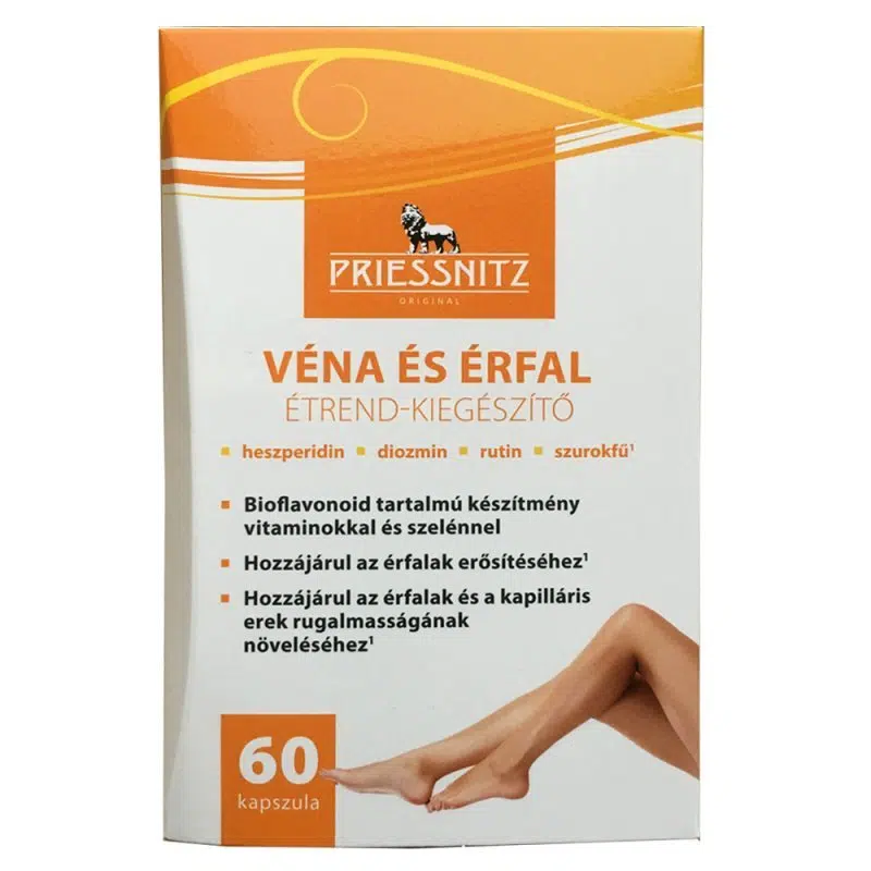 Priessnitz Vein véna és visszér kapszula - 60db Priessnitz Vein véna és visszér kapszula - 60db
