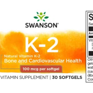 Swanson K2-vitamin lágyzselatin kapszula - 30db - Image 2 Swanson K2-vitamin lágyzselatin kapszula - 30db - Image 2