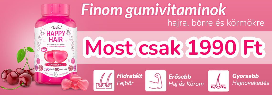  Vitaful Happy Hair hajvitamin gumivitamin most csak 1.990 Ft