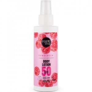 Organic Shop Fényvédő testápoló málnával és antioxidánsokkal SPF50 - 150ml