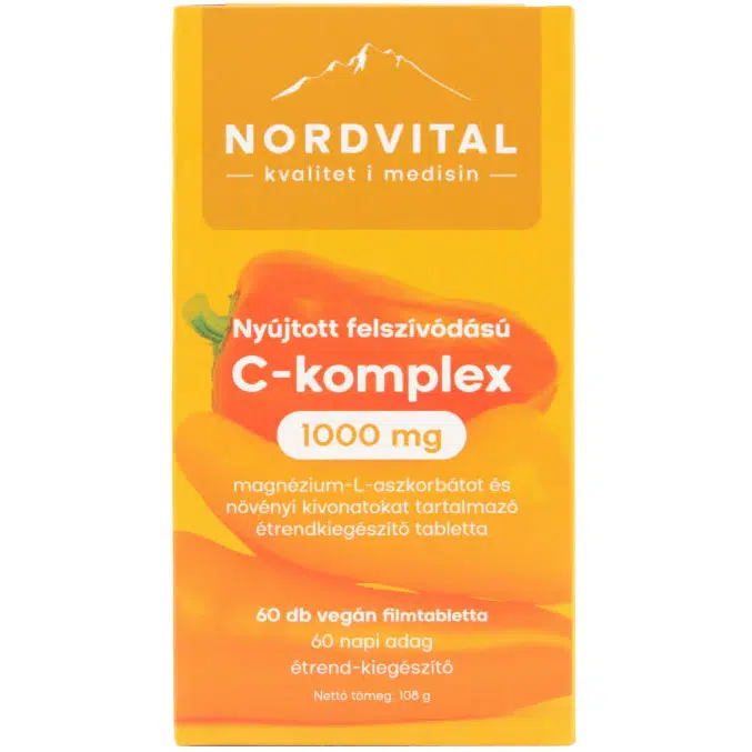 Nordvital C-vitamin 1000mg Komplex Retard filmtabletta - 60db Nordvital C-vitamin 1000mg Komplex Retard filmtabletta - 60db