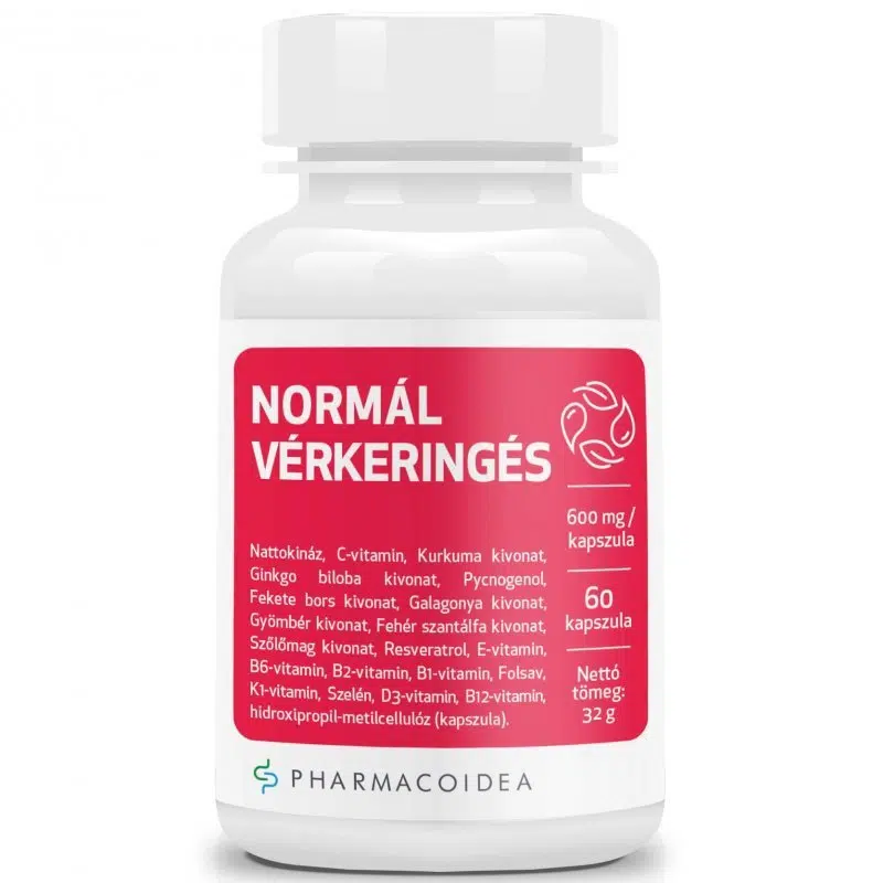 Pharmacoidea normál vérkeringés kapszula - 60db Pharmacoidea normál vérkeringés kapszula - 60db
