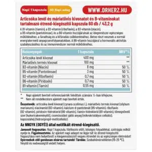 Dr. Herz Articsóka Vegan Komplex kapszula - 60db - Image 2 Dr. Herz Articsóka Vegan Komplex kapszula - 60db - Image 2