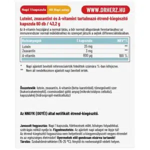 Dr. Herz Lutein 25mg Forte kapszula - 60db - Image 2 Dr. Herz Lutein 25mg Forte kapszula - 60db - Image 2