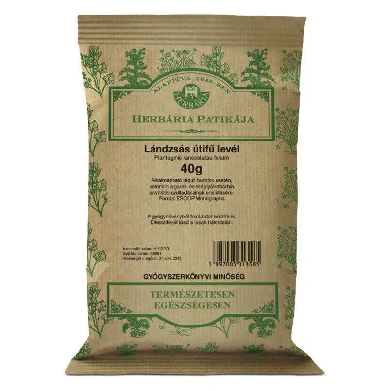 Herbária Lándzsás útifű levél tea - 40g Herbária Lándzsás útifű levél tea - 40g