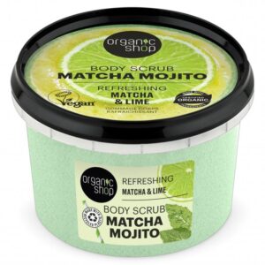 Organic Shop Matcha Mojito frissítő testradír matcha-val és lime-mal - 250ml