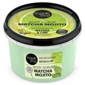 Organic Shop Matcha Mojito frissítő testradír matcha-val és lime-mal - 250ml