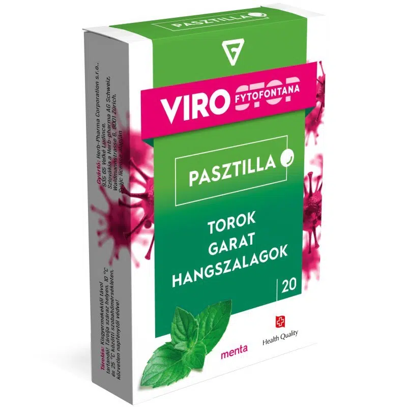 Fytofontana Pasztilla menta ízű - 20db Fytofontana Pasztilla menta ízű - 20db