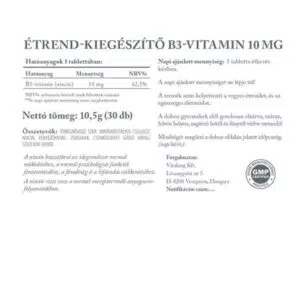 Vitaking Niacin (B3-vitamin) tabletta - 30db - Image 2 Vitaking Niacin (B3-vitamin) tabletta - 30db - Image 2