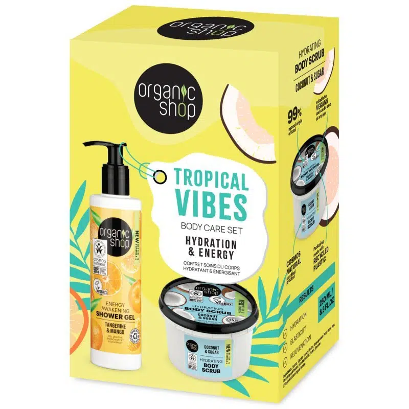 Organic Shop Trópusi hangulat - Hidratáló és energetizáló testápoló szett - 250ml+280ml Organic Shop Trópusi hangulat - Hidratáló és energetizáló testápoló szett - 250ml+280ml