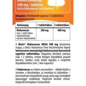 BioCo Hialuronsav MEGA 300mg tabletta - 60db - Image 2 BioCo Hialuronsav MEGA 300mg tabletta - 60db - Image 2