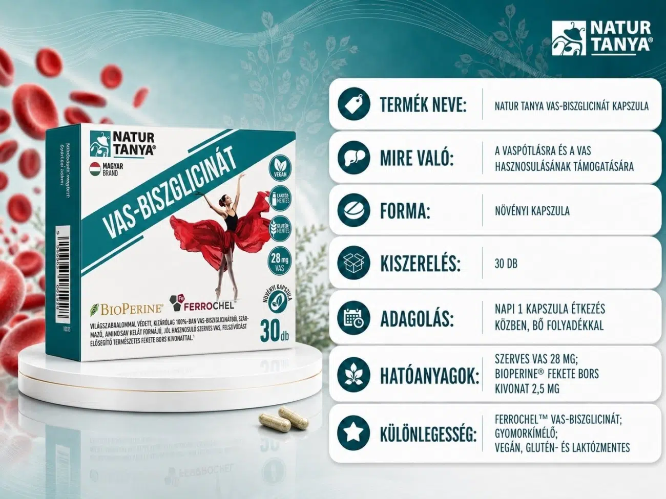 Natur Tanya Vas-biszglicinát kapszula