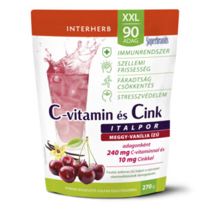Interherb XXL C+Cink meggy-vanília italpor - 270g
