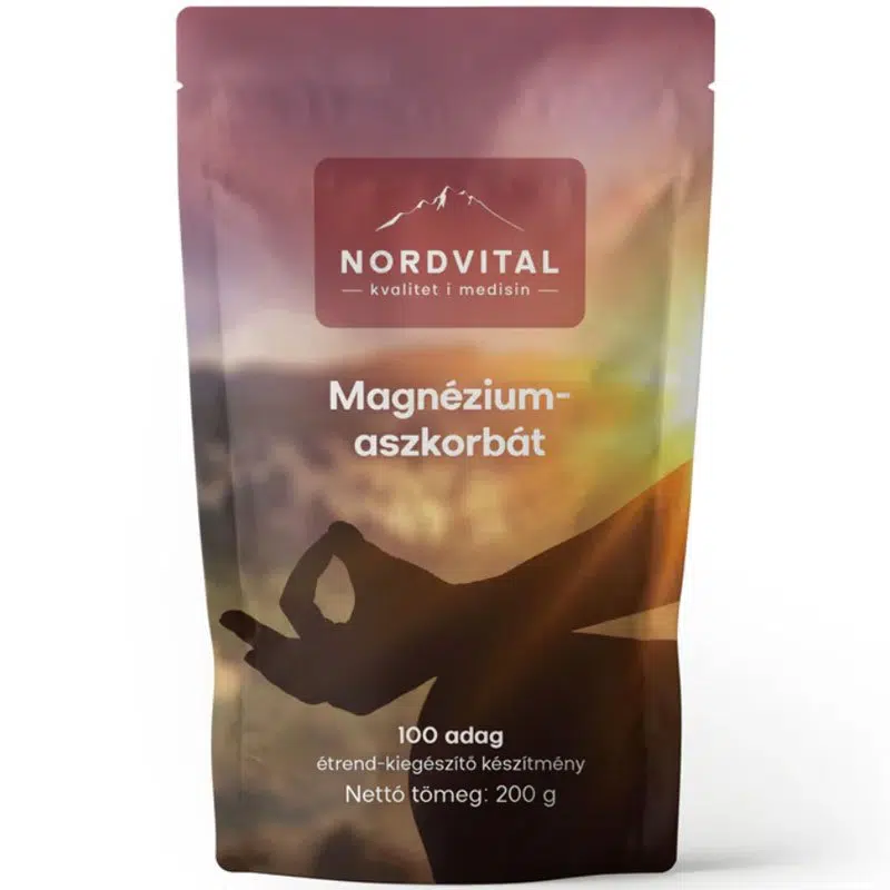 Nordvital Magnézium-aszkorbát por - 200g Nordvital Magnézium-aszkorbát por - 200g