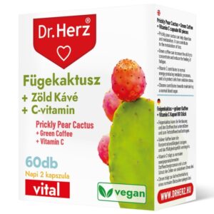Dr. Herz Fügekaktusz + zöldtea + C-vitamin kapszula