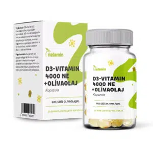 Netamin D3-vitamin 4000NE+olívaolaj kapszula - 30db