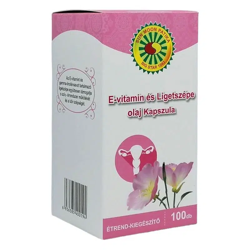 Sun Moon E-vitaminos ligetszépe kapszula Sun Moon E-vitaminos ligetszépe kapszula