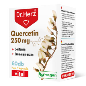 Dr. Herz Quercetin 250mg+C-vitamin+Bromelain enzim kapszula