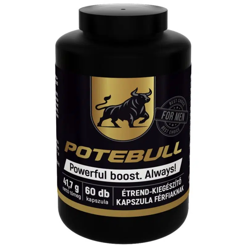 Potebull étrendkiegészítő kapszula férfiaknak - 60db Potebull étrendkiegészítő kapszula férfiaknak - 60db