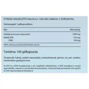 Vitaking Omega-3 Halolaj 1200mg lágyzselatin kapszula - 160db - Image 2 Vitaking Omega-3 Halolaj 1200mg lágyzselatin kapszula - 160db - Image 2