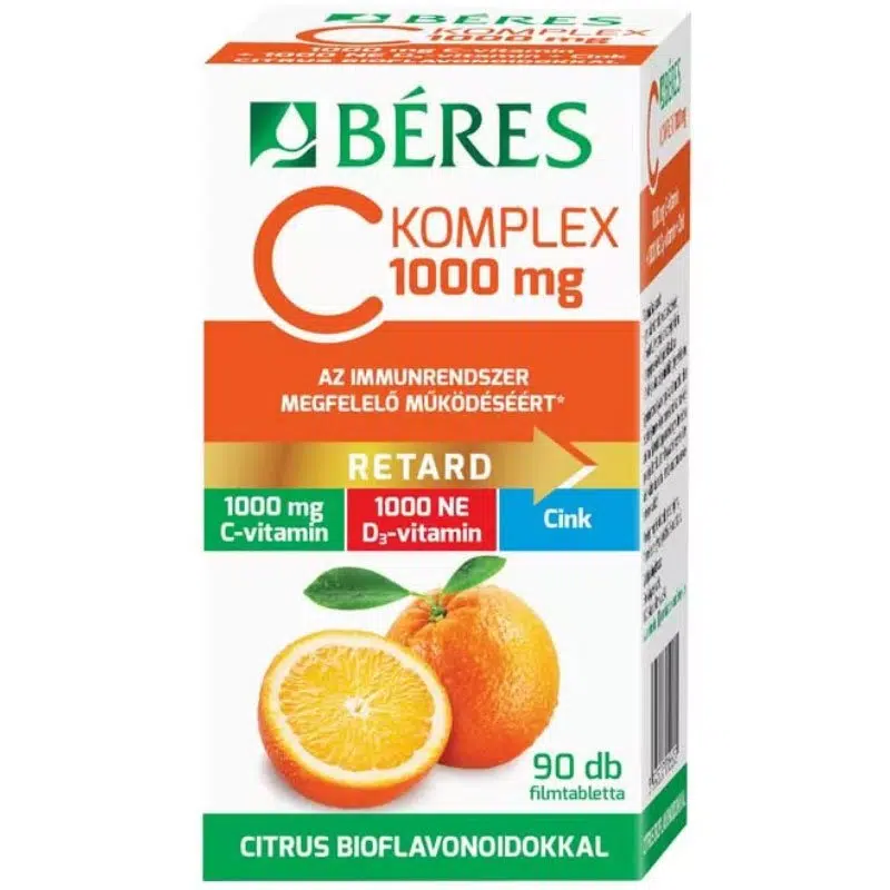 Béres C Komplex Retard C-vitamin 1000mg + D3+Cink Béres C Komplex Retard C-vitamin 1000mg + D3+Cink