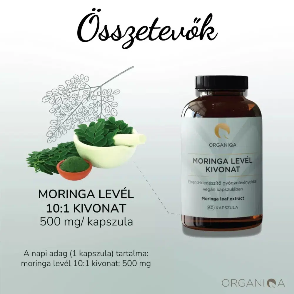 Organiqa Moringa kivonat kapszula - 60db - Image 2 Organiqa Moringa kivonat kapszula - 60db - Image 2