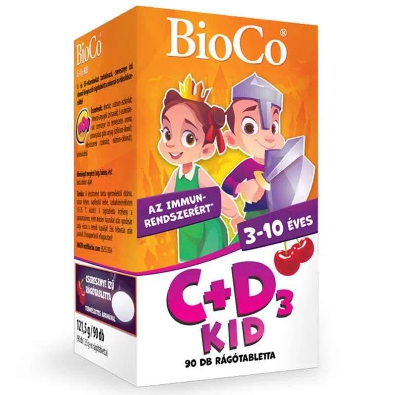 BioCo C+D3 KID cseresznyés rágótabletta BioCo C+D3 KID cseresznyés rágótabletta