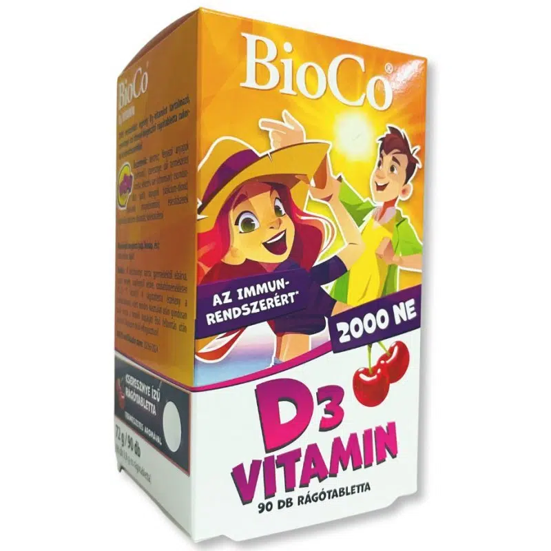 BioCo D3-vitamin 2000NE cseresznyés rágótabletta BioCo D3-vitamin 2000NE cseresznyés rágótabletta