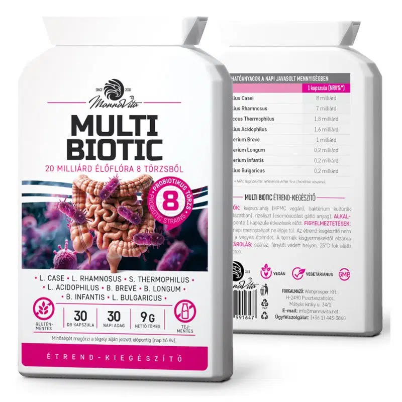Mannavita Multi Biotic élőflórát tartalmazó kapszula Mannavita Multi Biotic élőflórát tartalmazó kapszula