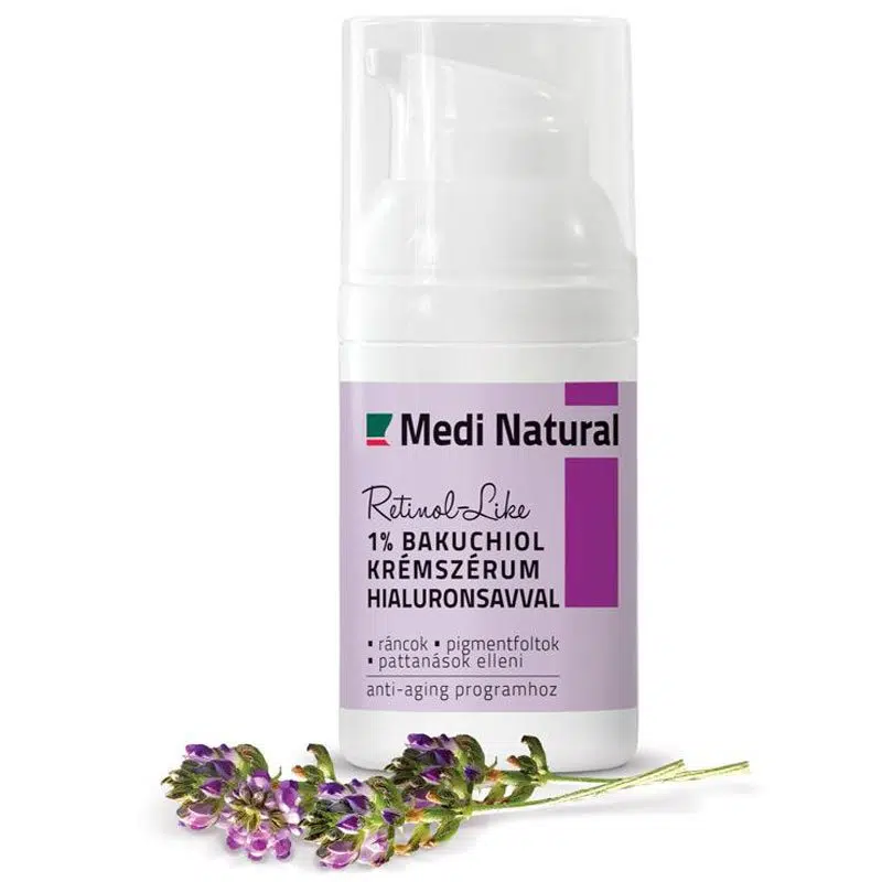 Medinatural Retinol-Like 1% Bakuchiol krémszérum Hialuronsavval Medinatural Retinol-Like 1% Bakuchiol krémszérum Hialuronsavval
