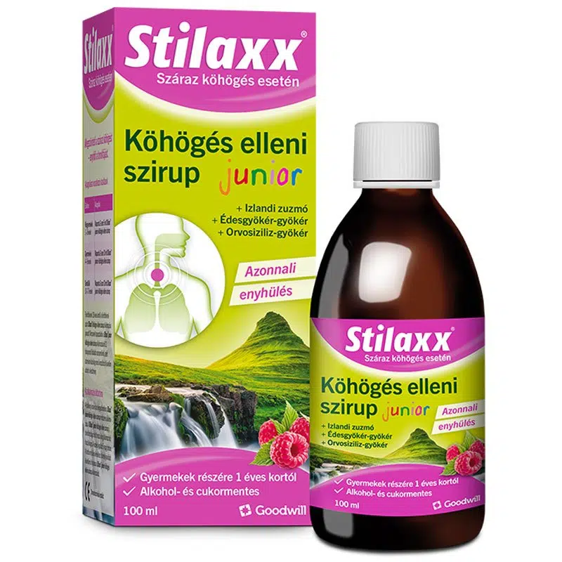 Goodwill Stilaxx JUNIOR köhögés elleni szirup - 100ml Goodwill Stilaxx JUNIOR köhögés elleni szirup - 100ml