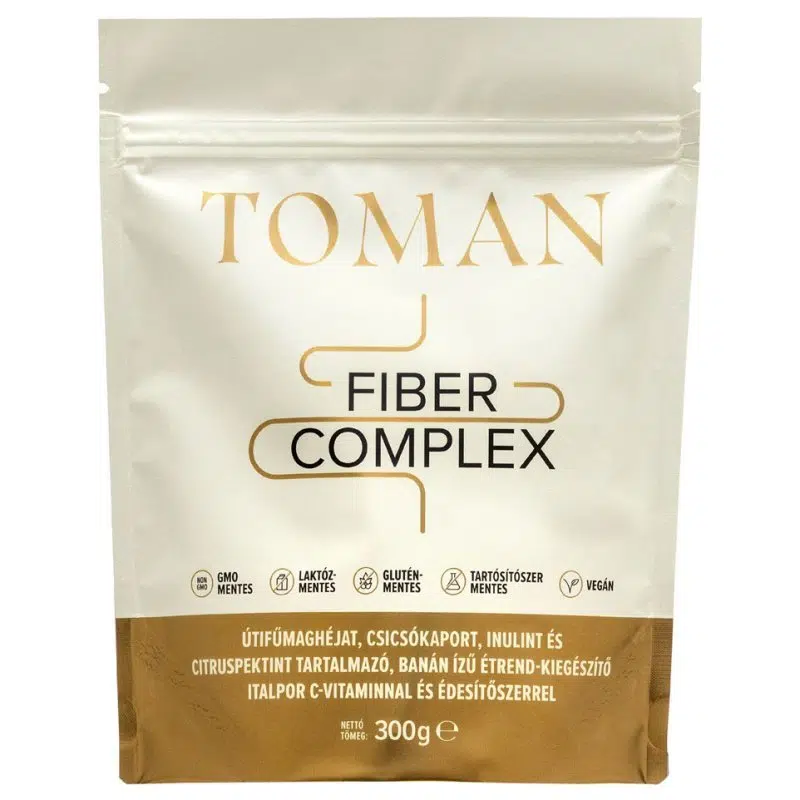 Toman Fiber Complex rostban gazdag banán ízű italpor - 300g Toman Fiber Complex rostban gazdag banán ízű italpor - 300g