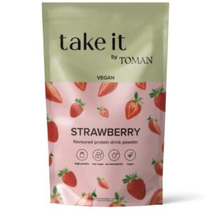 Take it by Toman Vegan Zab fehérje italpor - Eper - 450g