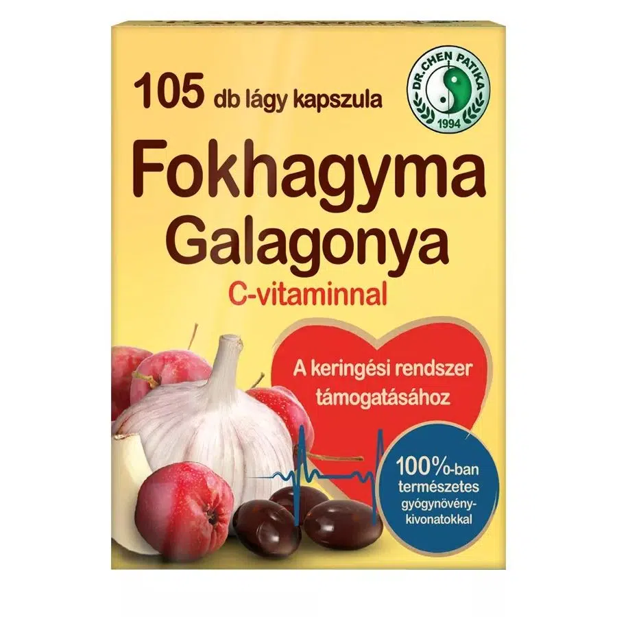 Dr. Chen Fokhagyma és Galagonya kapszula - 105db Dr. Chen Fokhagyma és Galagonya kapszula - 105db