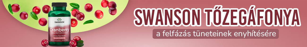 Swanson Tőzegáfonya – Vörös áfonya koncentrátum gélkapszula
