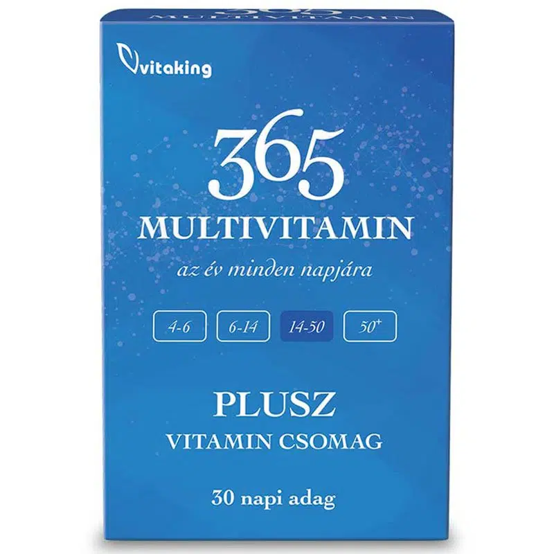Vitaking 365 Multivitamin Plusz vitamin csomag - 30db Vitaking 365 Multivitamin Plusz vitamin csomag - 30db