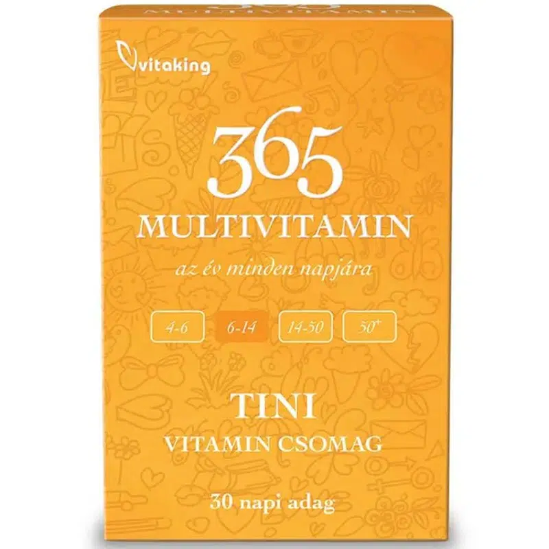 Vitaking 365 Multivitamin Tini vitamin csomag - 30db Vitaking 365 Multivitamin Tini vitamin csomag - 30db