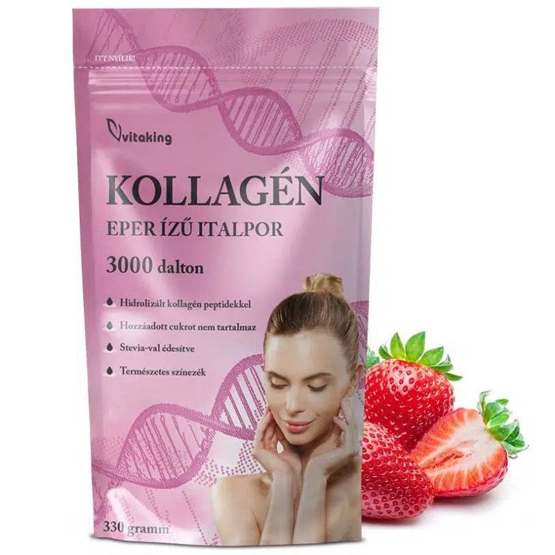 Vitaking Kollagén Eper ízű italpor - 330g Vitaking Kollagén Eper ízű italpor - 330g