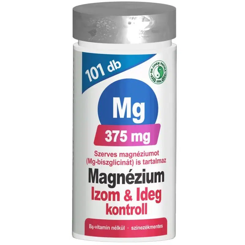Dr. Chen Magnézium 375mg Izom & Ideg Kontroll tabletta - 101db Dr. Chen Magnézium 375mg Izom & Ideg Kontroll tabletta - 101db