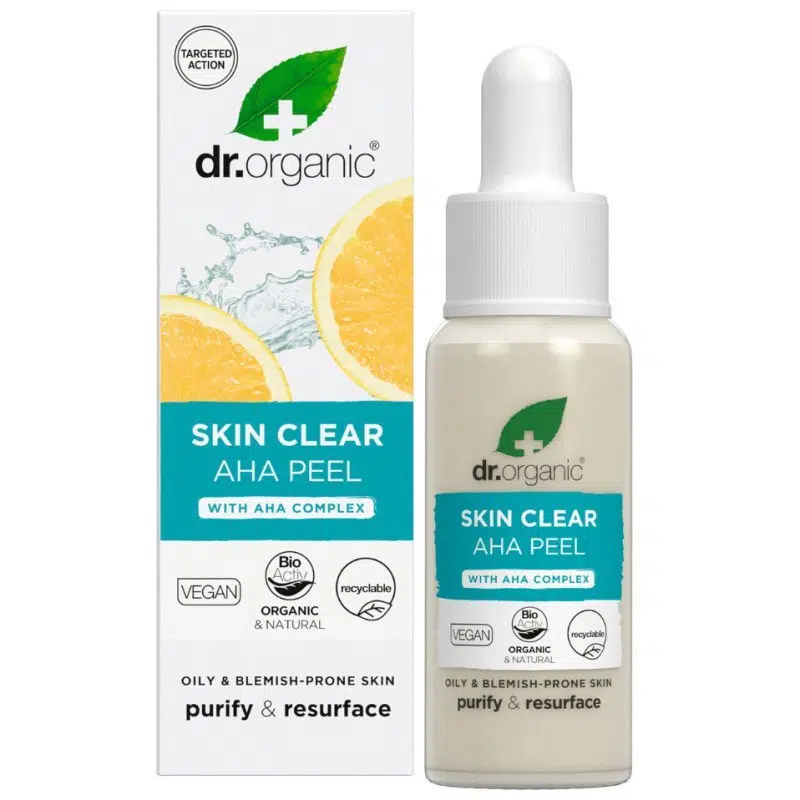 Dr. Organic Skin Clear hámlasztó AHA-komplex-szel - 30ml Dr. Organic Skin Clear hámlasztó AHA-komplex-szel - 30ml