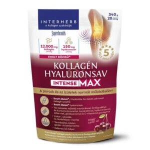 Interherb Kollagén & Hialuronsav Intense porcépítő meggy-koktél ízű italpor - 340g