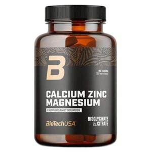 BioTech USA Kalcium Cink Magnézium szerves forrásból tabletta - 90db