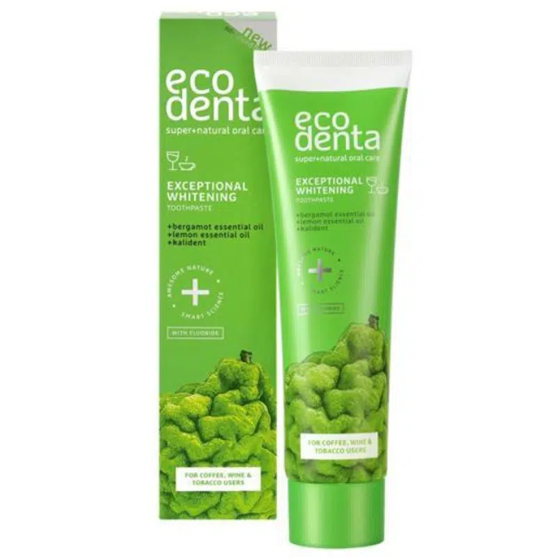 Ecodenta Fehérítő fogkrém Bergamot és Citromolajjal - 100ml Ecodenta Fehérítő fogkrém Bergamot és Citromolajjal - 100ml