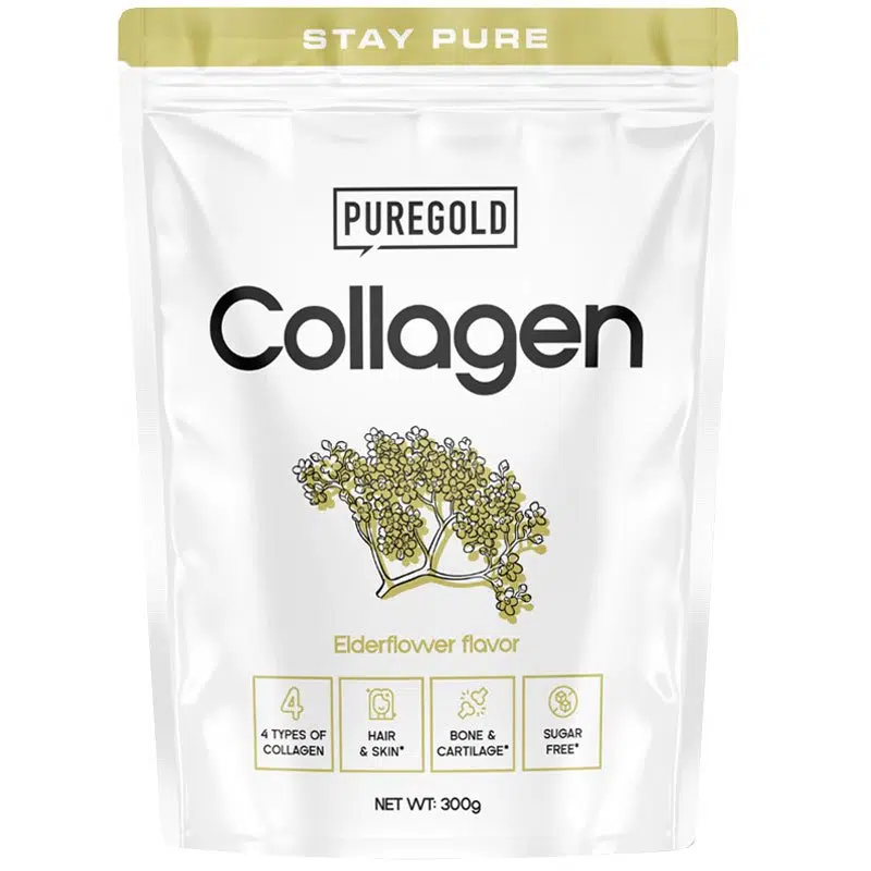 Pure Gold Collagen Marha kollagén italpor bodza - 300g Pure Gold Collagen Marha kollagén italpor bodza - 300g