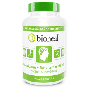 Bioheal Magnézium + B6-vitamin szerves nyújtott felszívódású filmtabletta - 70+35db