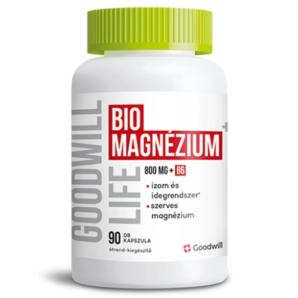 Goodwill Biomagnézium 800mg + B6-vitamin kapszula - 90db Goodwill Biomagnézium 800mg + B6-vitamin kapszula - 90db