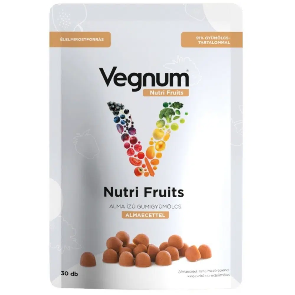 Vegnum Nutri Fruits Almaecettel (alma ízű) - 30db Vegnum Nutri Fruits Almaecettel (alma ízű) - 30db