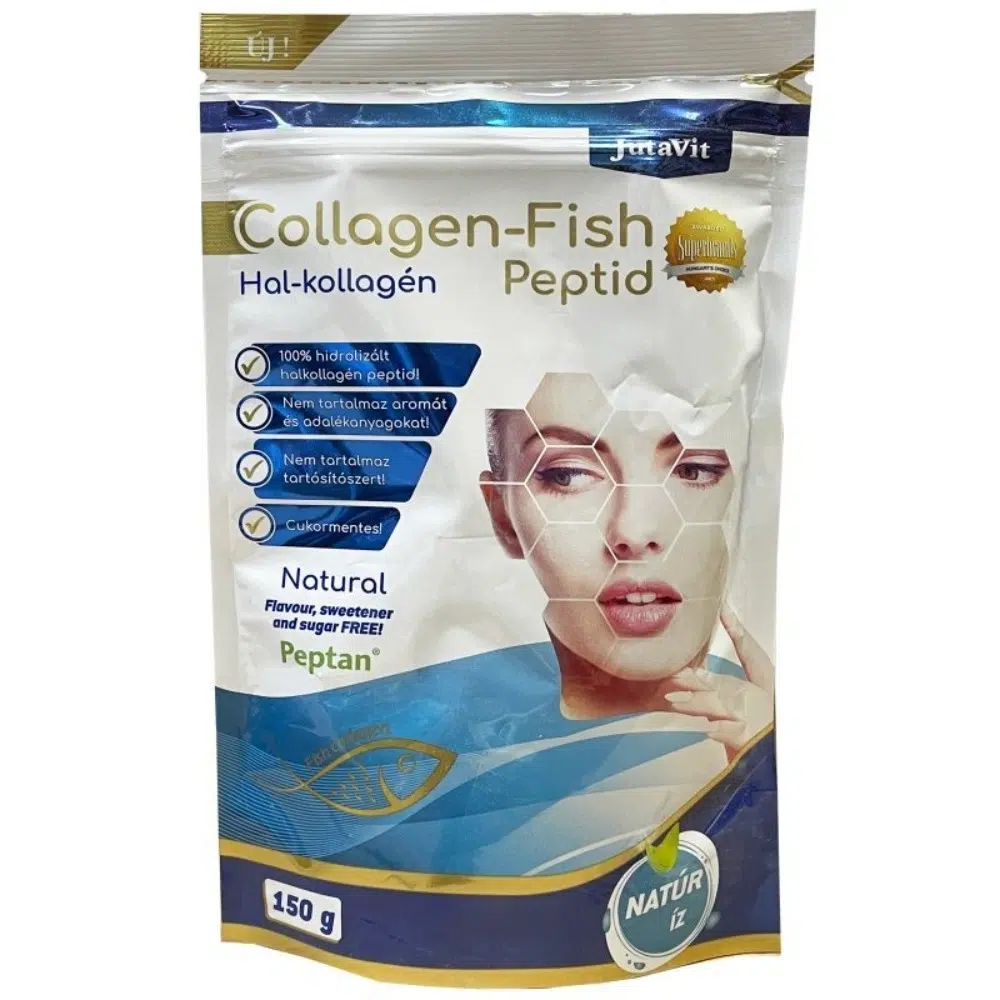 JutaVit Collagen Fish Peptid natúr halkollagén italpor - 150g JutaVit Collagen Fish Peptid natúr halkollagén italpor - 150g