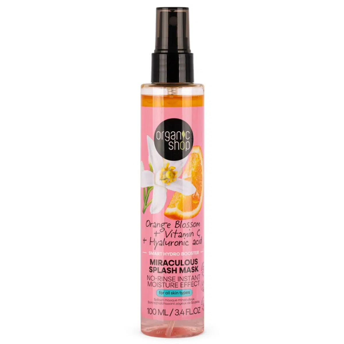Organic Shop Miraculous Splash Mask narancsvirággal C-vitaminnal és hialuronsavval - 100ml Organic Shop Miraculous Splash Mask narancsvirággal C-vitaminnal és hialuronsavval - 100ml
