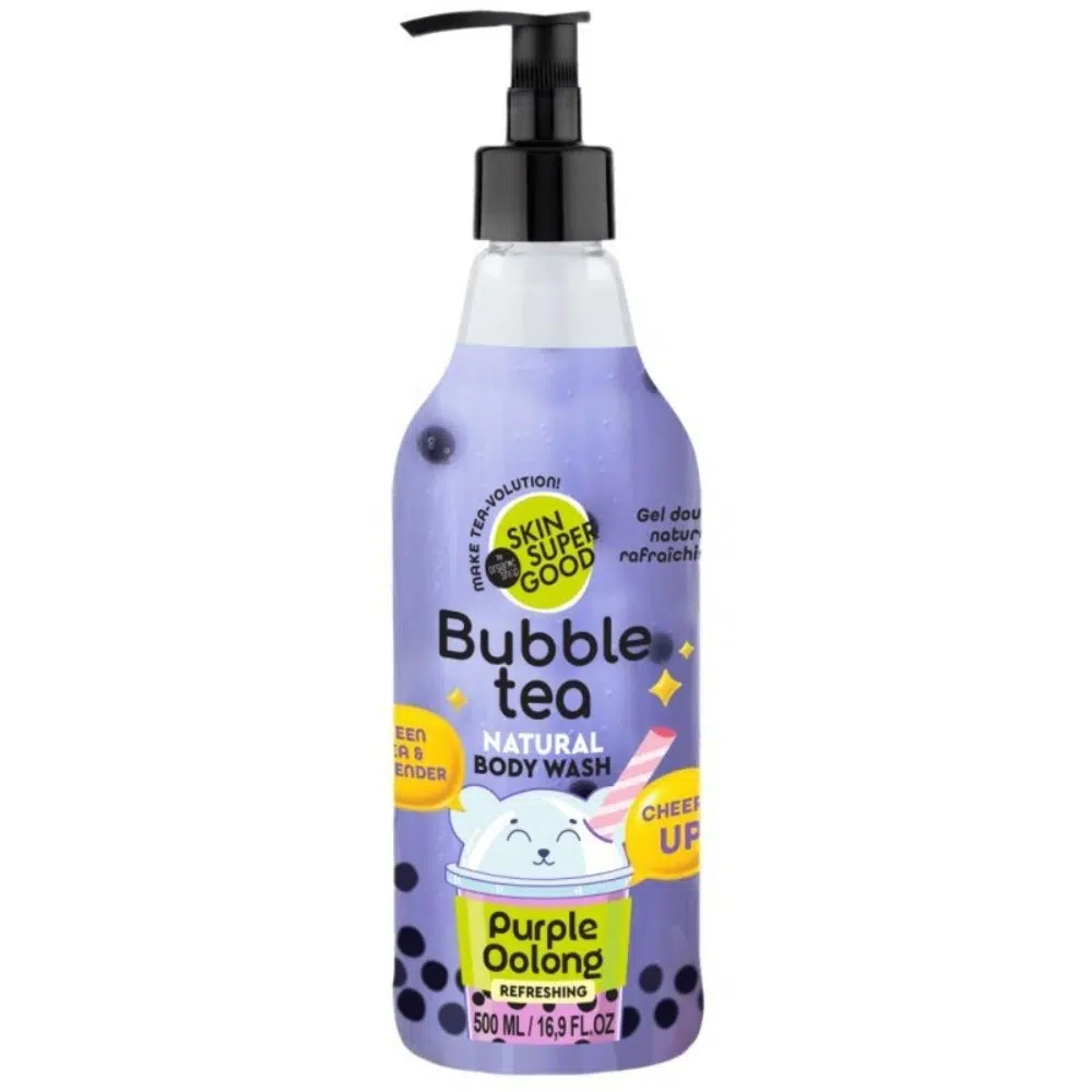 Skin Super Good Bubble Tea Purple Oolong frissítő tusfürdő zöld teával és levendulával - 500ml Skin Super Good Bubble Tea Purple Oolong frissítő tusfürdő zöld teával és levendulával - 500ml